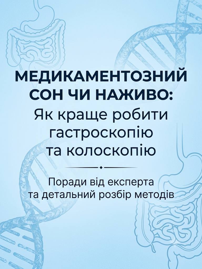 Медикаментозний сон чи наживо: як краще робити гастроскопію та колоноскопію?
